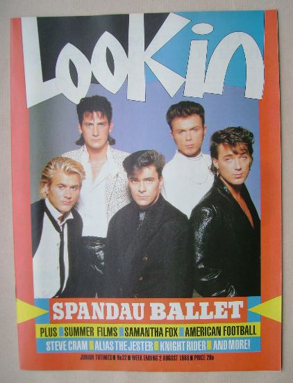Look In magazine - Spandau Ballet cover (2 August 1986)