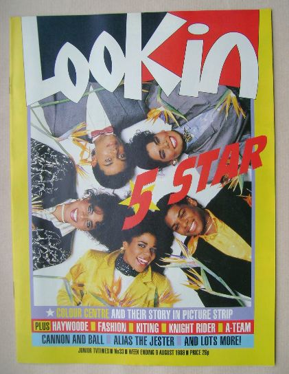 Look In magazine - 5 Star cover (9 August 1986)