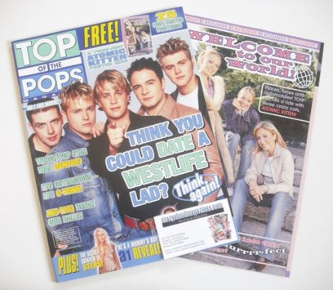 Top Of The Pops magazine - Westlife cover (October 2001)
