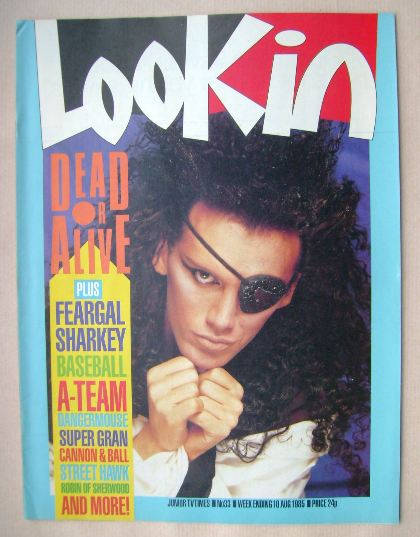 Look In magazine - Pete Burns cover (10 August 1985)