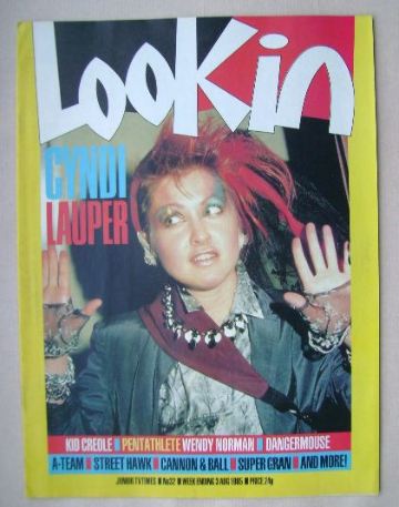 Look In magazine - Cyndi Lauper cover (3 August 1985)