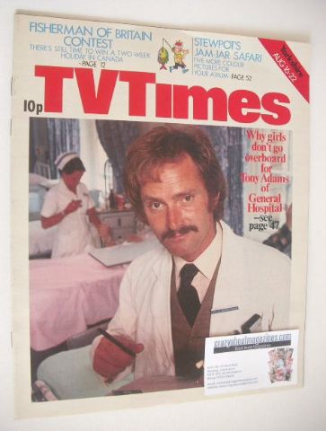 TV Times magazine - Tony Adams cover (16-22 August 1975)