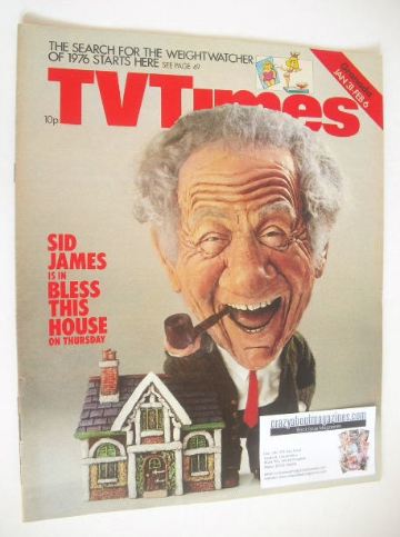 TV Times magazine - Sid James cover (31 January - 6 February 1976)