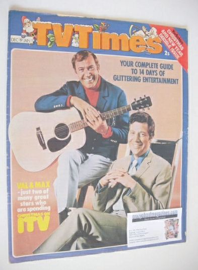 TV Times magazine - Val Doonican and Max Bygraves cover (19 December 1970 - 1 January 1971)