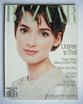 Harper's Bazaar magazine - December 1994 - Winona Ryder cover (US Edition)