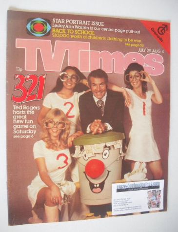 <!--1978-07-29-->TV Times magazine - Ted Rogers and Dusty Bin cover (29 Jul