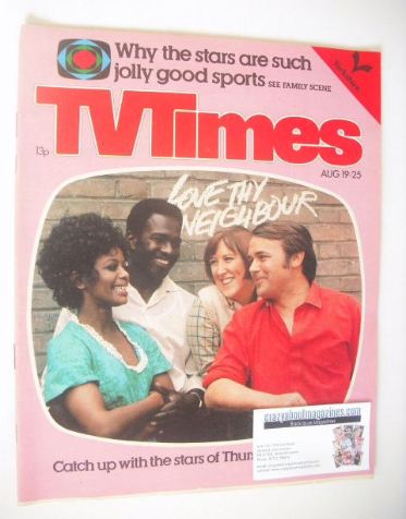 TV Times magazine - Love Thy Neighbour cover (19-25 August 1978)