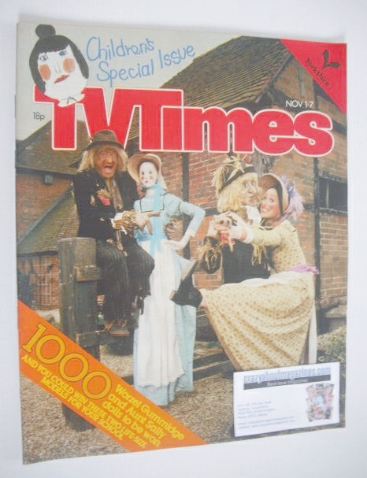 TV Times magazine - Worzel Gummidge and Aunt Sally cover (1-7 November 1980 - Yorkshire)