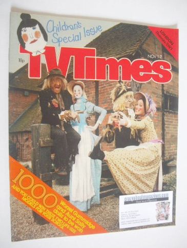 TV Times magazine - Worzel Gummidge and Aunt Sally cover (1-7 November 1980 - London)