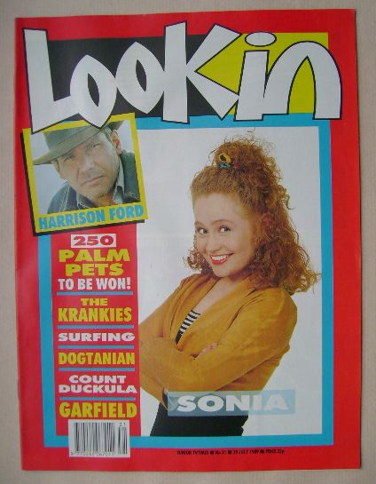 Look In magazine - Sonia cover (29 July 1989)