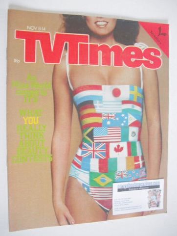 <!--1980-11-08-->TV Times magazine - Miss World cover (8-14 November 1980)