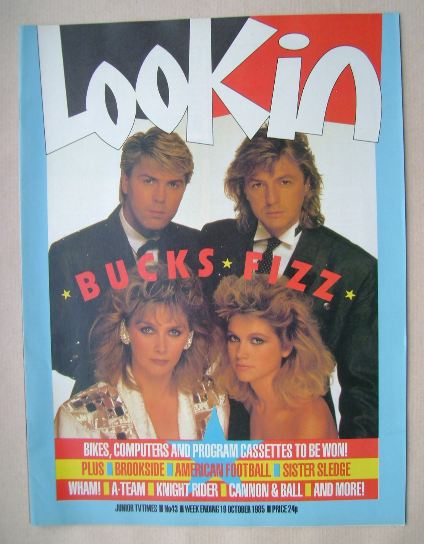 Look In magazine - Bucks Fizz cover (19 October 1985)