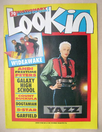 Look In magazine - Yazz cover (5 November 1988)