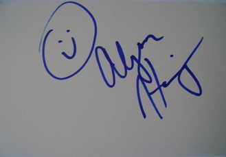 Alyson Hannigan autograph (hand-signed white card)