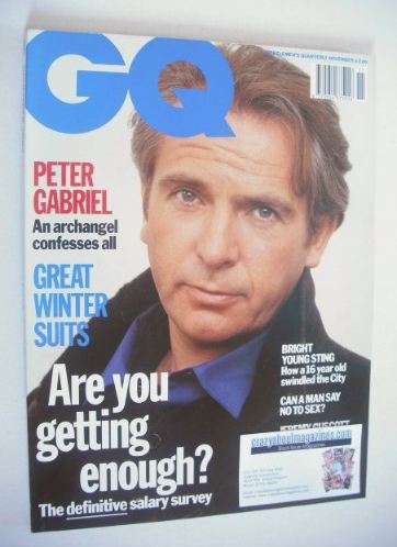 <!--1992-11-->British GQ magazine - November 1992 - Peter Gabriel cover