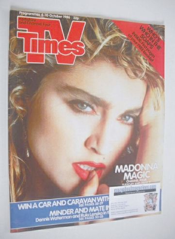 TV Times magazine - Madonna cover (4-10 October 1986)
