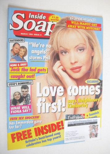 <!--1995-03-->Inside Soap magazine - Kimberley Davies cover (March 1995)