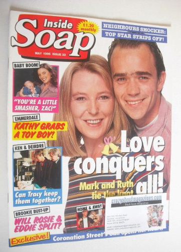 <!--1995-05-->Inside Soap magazine - Caroline Paterson and Todd Carty cover