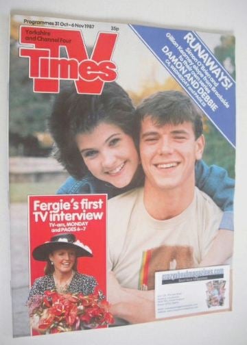 <!--1987-10-31-->TV Times magazine - Gillian Kearney and Simon O'Brien cove