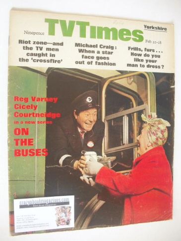 <!--1969-02-22-->TV Times magazine - Reg Varney cover (22-28 February 1969)