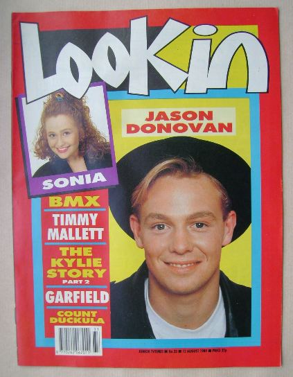 <!--1989-08-12-->Look In magazine - Jason Donovan cover (12 August 1989)
