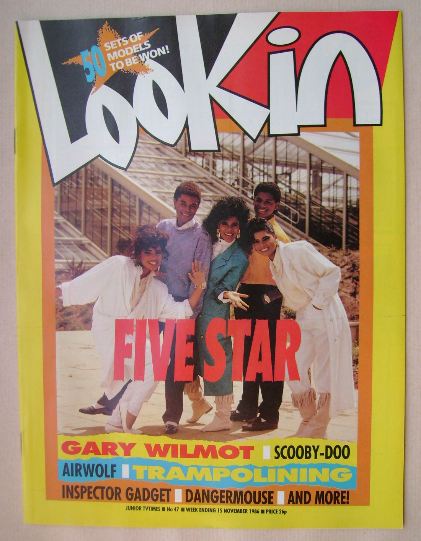 Look In magazine - Five Star cover (15 November 1986)