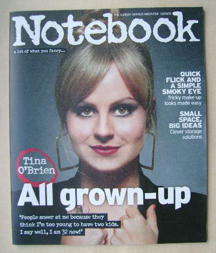 Notebook magazine - Tina O'Brien cover (13 September 2015)