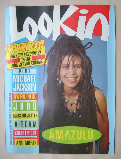 Look In magazine - Amazulu cover (5 July 1986)
