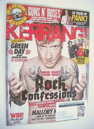 Kerrang magazine - Rock Confessions cover (26 September 2015 - Issue 1587)