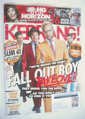 Kerrang magazine - Fall Out Boy cover (3 October 2015 - Issue 1588)
