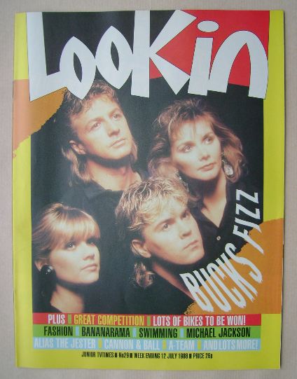 Look In magazine - Bucks Fizz cover (12 July 1986)