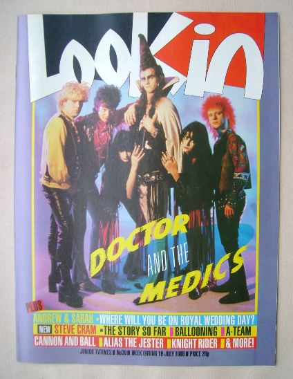 Look In magazine - Doctor and the Medics cover (19 July 1986)