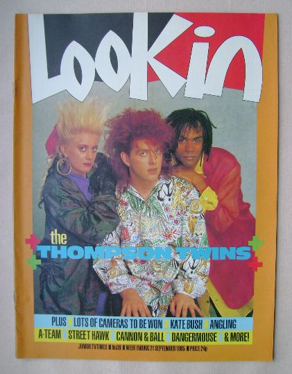 Look In magazine - The Thompson Twins cover (21 September 1985)