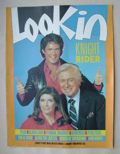 Look In magazine - Knight Rider cover (11 January 1986)