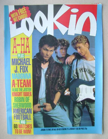 Look In magazine - A-Ha cover (25 January 1986)