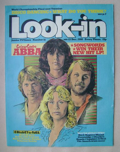 Look In magazine - ABBA cover (13 December 1980)