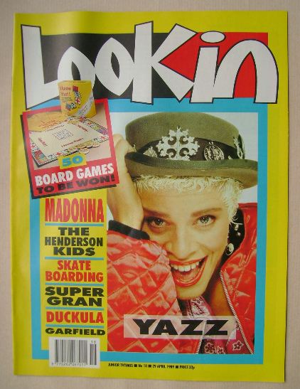 Look In magazine - Yazz cover (29 April 1989)