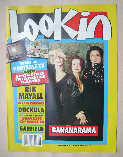 Look In magazine - Bananarama cover (10 June 1989)