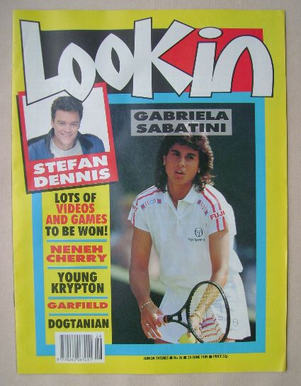 <!--1989-06-24-->Look In magazine - Gabriela Sabatini cover (24 June 1989)