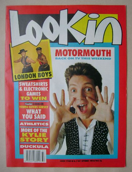 Look In magazine - Neil Buchanan cover (9 September 1989)