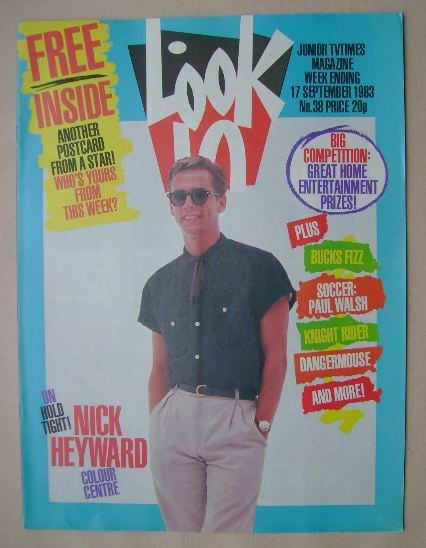 Look In magazine - Nick Heyward cover (17 September 1983)