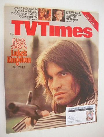 TV Times magazine - Oliver Tobias cover (27 March - 2 April 1976)