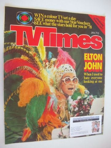 TV Times magazine - Elton John cover (7-13 January 1978)