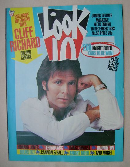 Look In magazine - Cliff Richard cover (10 December 1983)