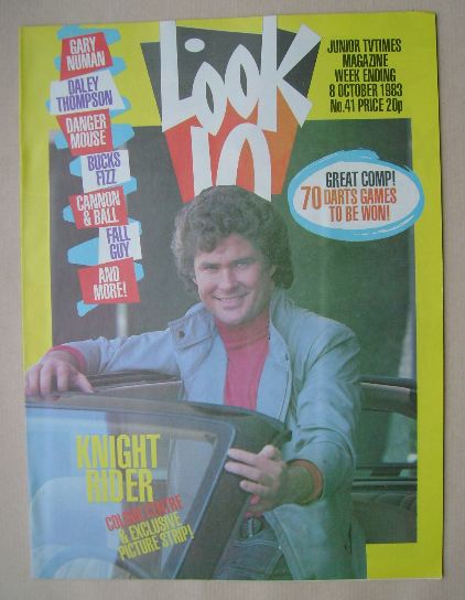 Look In magazine - David Hasselhoff cover (8 October 1983)