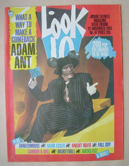 Look In magazine - Adam Ant cover (19 November 1983)