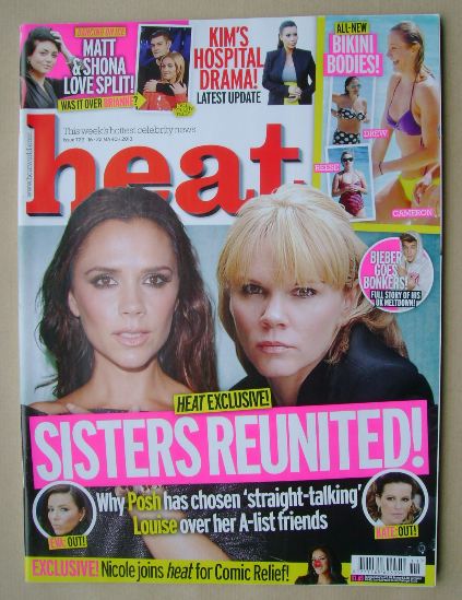 Heat magazine - Victoria Beckham and Louise Adams cover (16-22 March 2013)