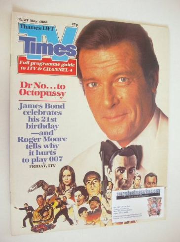 TV Times magazine - Roger Moore cover (21-27 May 1983)