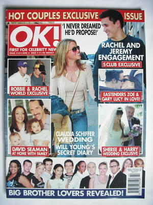 <!--2002-06-05-->OK! magazine - Rachel Stevens and Jeremy Edwards cover (5 