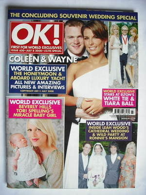 <!--2008-07-08-->OK! magazine - Wayne and Coleen Rooney cover (8 July 2008 